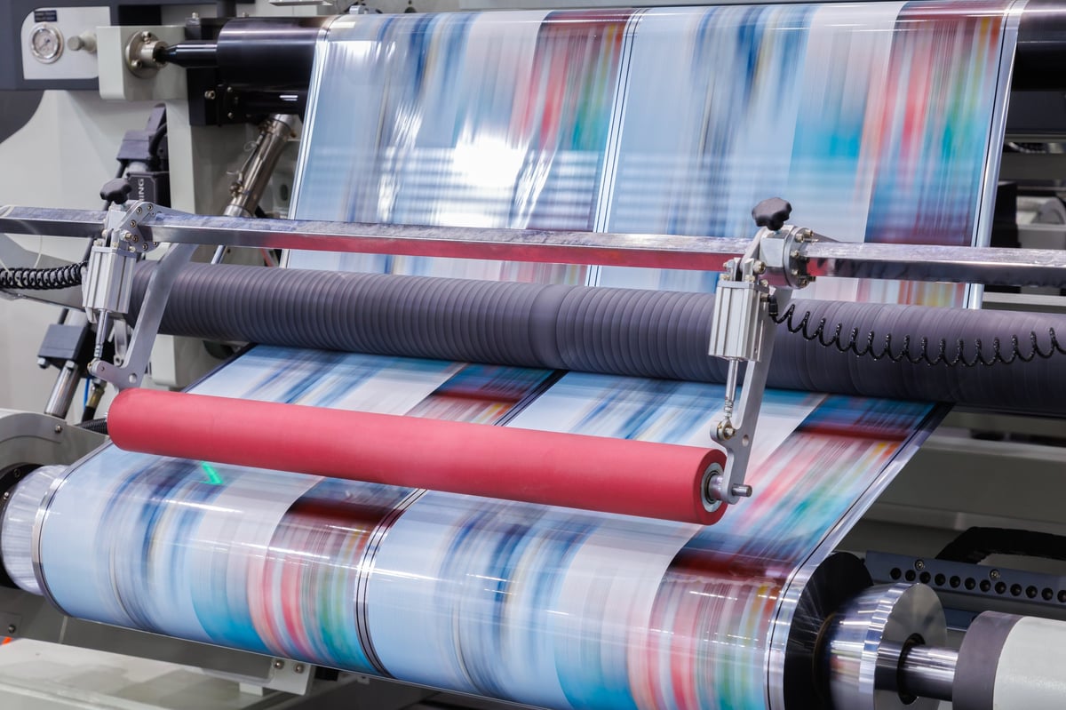 Automatic label printing machine with digital control panel