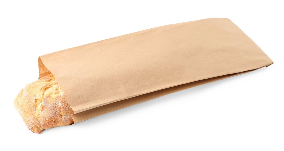 Kraft paper bags with bread